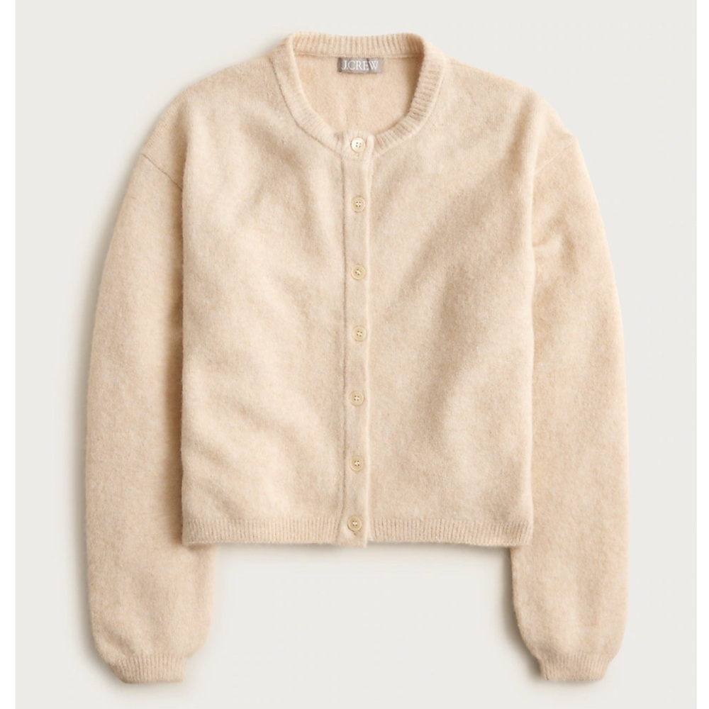 NWT Jcrew Supersoft bubble-hem cardigan Size XL